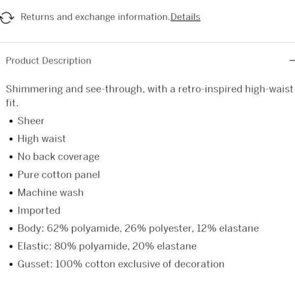 NWT Victoria's Secret High Waist Mesh Thong Panty - Picture 6 of 6